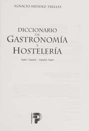 Front cover of Diccionario de gastronomía y hostelería by Ignacio Méndez-Trelles