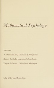 Front cover of Handbook of mathematical psychology by Robert Duncan Luce