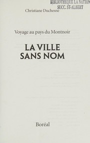 Cover of La ville sans nom by Christiane Duchesne