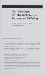 Front cover of On the Pedagogy of Suffering by David William Jardine