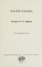 Cover of Salem Chapel by Margaret Oliphant