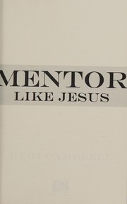 Cover of Mentor like Jesus by Regi Campbell