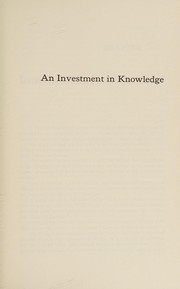 Front cover of An investment in knowledge by Hillier Krieghbaum