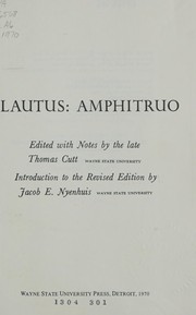 Cover of Plautus by Jacob E. Nyenhuis