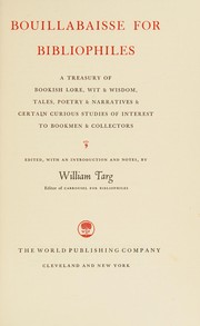 Front cover of Bouillabaisse for bibliophiles by William Targ