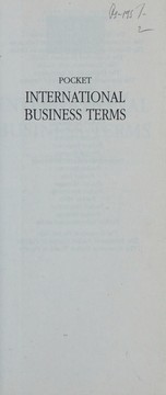 Front cover of The Economist Pocket International Business Terms (Economist) by Tim Hindle