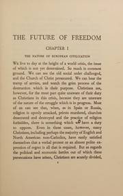 Front cover of The future of freedom by Douglas Jerrold