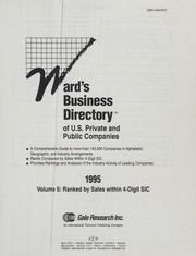 Cover of Ward's Business Directory 1995 (Ward's Business Directory 1995) by Information Access Company