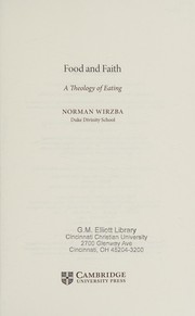 Cover of Food and faith by Norman Wirzba