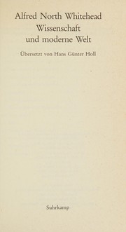 Front cover of Wissenschaft und moderne Welt by Alfred North Whitehead