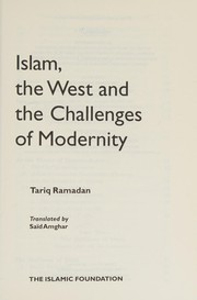 Front cover of Islam, the west and the challenges of modernity by Tariq Ramadan