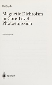 Front cover of Magnetic Dichroism in Core-Level Photoemission by Kai Starke