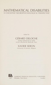 Cover of Mathematical disabilities by Gerard Deloche