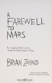 Cover of A farewell to Mars by Brian Zahnd