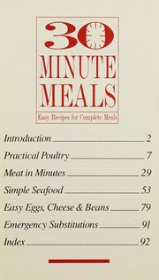Front cover of 30 minute meals by Publications International, Ltd