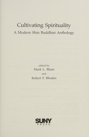 Front cover of Cultivating spirituality by Mark Laurence Blum