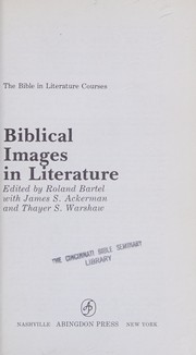 Front cover of Biblical images in literature by Roland Bartel