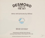 Front cover of Desmond goes to the vet by Althea.