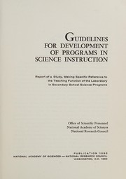 Front cover of Guidelines for development of programs in science instruction by National Research Council (U.S.). Office of Scientific Personnel.
