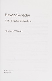 Cover of Beyond Apathy by Elisabeth T. Vasko