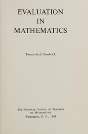 Cover of Evaluation in mathematics by National Council of Teachers of Mathematics.
