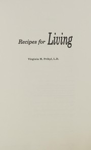 Front cover of Recipes for Living by Virginia M. Pribyl