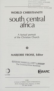 Front cover of World Christianity by Marjorie Froise