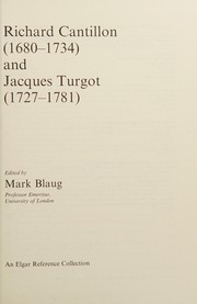 Front cover of Richard Cantillon (Pioneers in Economics) by Mark Blaug