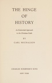 Front cover of The hinge of history by Carl Michalson