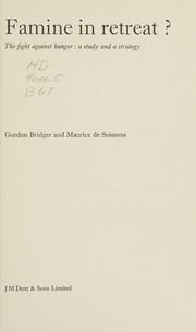 Front cover of Famine in retreat? by Gordon Bridger
