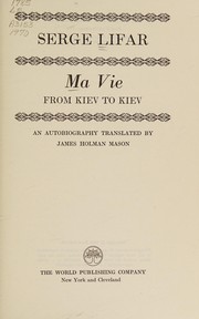 Cover of Ma vie by Serge Lifar
