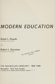Front cover of Principles of modern education by Ralph Linnaeus Pounds