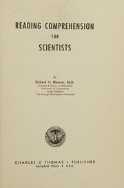 Cover of Reading comprehension for scientists by Richard Hutcheson Bloomer
