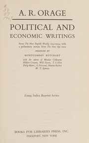 Front cover of Political and economic writings, from the New English weekly, 1932-1934 by A. R. Orage