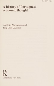 Cover of A history of Portuguese economic thought by António Almodovar