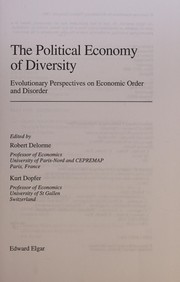 Front cover of The political economy of diversity by Robert Delorme