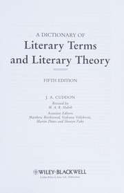 Cover of Dictionary of Literary Terms and Literary Theory by J. A. Cuddon
