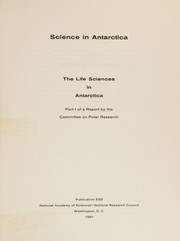 Front cover of Science in Antarctica by National Research Council (U.S.). Committee on Polar Research.