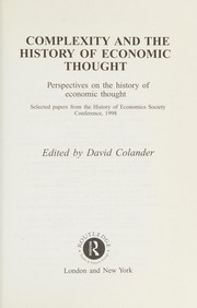 Front cover of Complexity and the history of economic thought by History of Economics Society Conference (1998 Montréal, Québec)