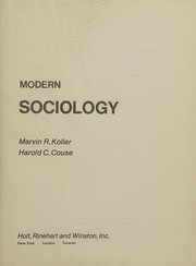 Front cover of Modern sociology by Marvin R. Koller