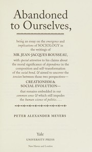 Front cover of Abandoned to ourselves by Peter Alexander Meyers