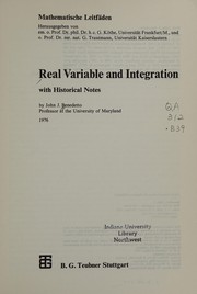 Cover of Real variable and integration by John Benedetto