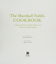 Cover of The Marshall Field's Cookbook by Stephen Siegelman