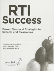 Cover of RTI success by Elizabeth Whitten