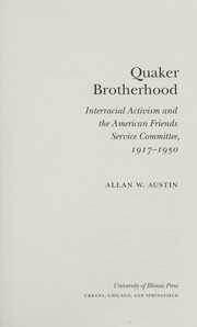 Front cover of Quaker brotherhood by Allan W. Austin