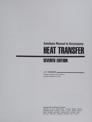 Front cover of Solutions manual to accompany Heat transfer by J. P. Holman