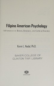 Front cover of Filipino American psychology by Kevin L. Nadal
