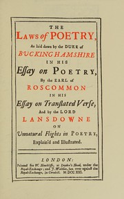 Cover of The laws of poetry by Charles Gildon