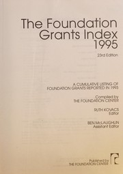 Front cover of The Foundation Grants Index 1995 by Ruth Kovacs
