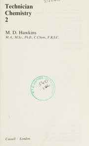 Cover of Technician Chemistry by Malcolm David Hawkins